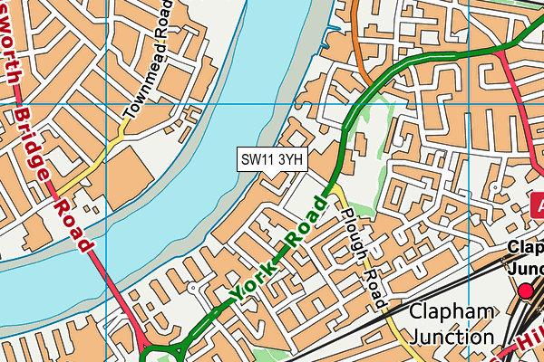 SW11 3YH map - OS VectorMap District (Ordnance Survey)