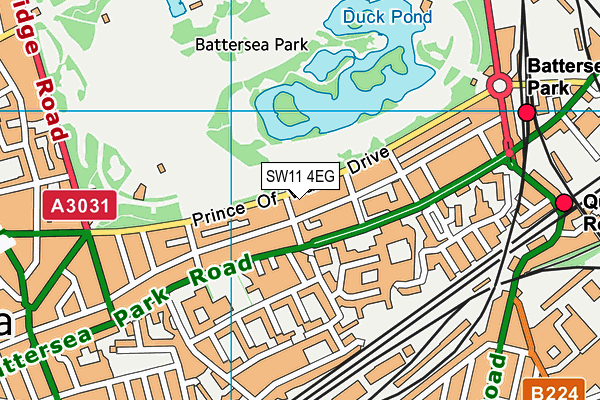 SW11 4EG map - OS VectorMap District (Ordnance Survey)