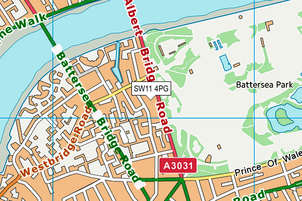 Map of SW11 PROPERTIES LIMITED at district scale