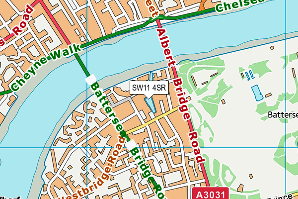 SW11 4SR map - OS VectorMap District (Ordnance Survey)