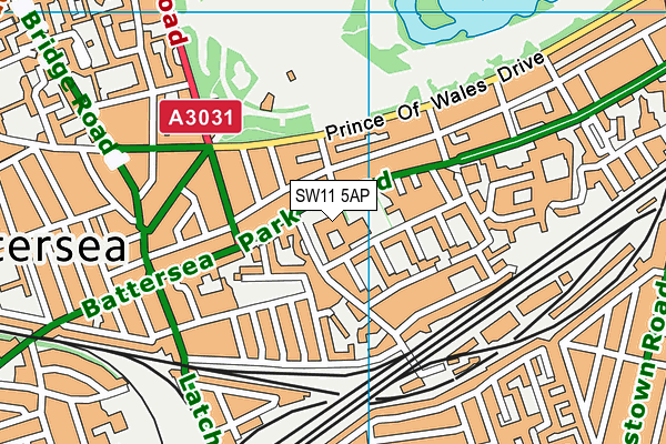 Harris Academy Battersea map (SW11 5AP) - OS VectorMap District (Ordnance Survey)