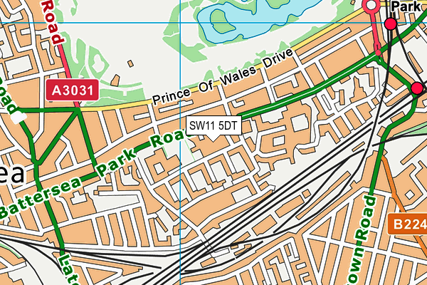 Chesterton Primary School map (SW11 5DT) - OS VectorMap District (Ordnance Survey)