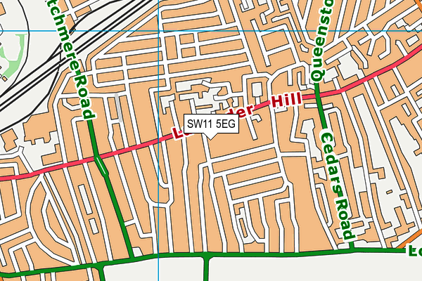 SW11 5EG map - OS VectorMap District (Ordnance Survey)