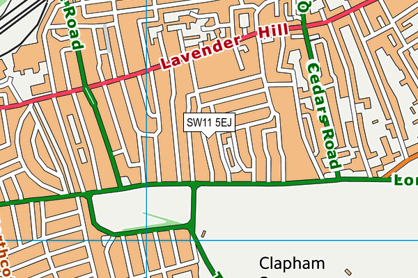 SW11 5EJ map - OS VectorMap District (Ordnance Survey)