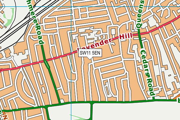 SW11 5EN map - OS VectorMap District (Ordnance Survey)