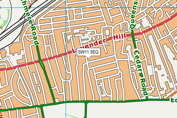 SW11 5EQ map - OS VectorMap District (Ordnance Survey)