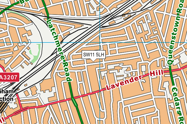 SW11 5LH map - OS VectorMap District (Ordnance Survey)