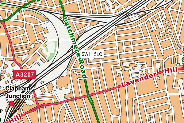 SW11 5LQ map - OS VectorMap District (Ordnance Survey)