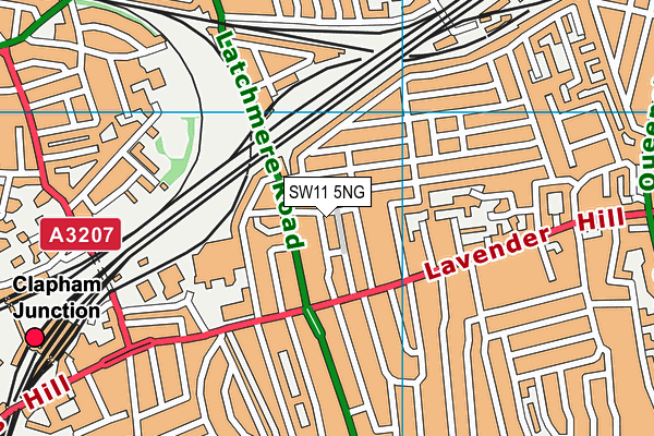 SW11 5NG map - OS VectorMap District (Ordnance Survey)