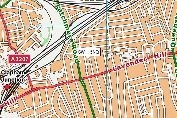 SW11 5NQ map - OS VectorMap District (Ordnance Survey)