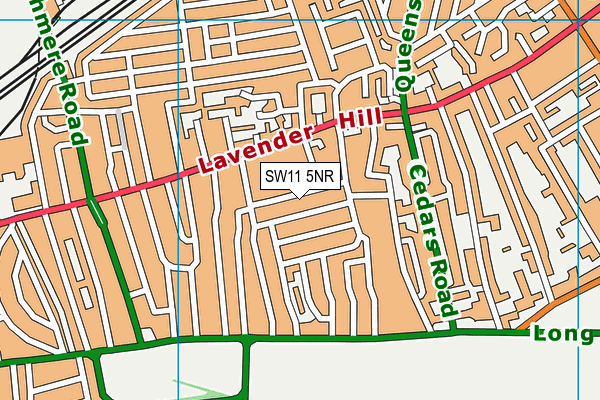 SW11 5NR map - OS VectorMap District (Ordnance Survey)