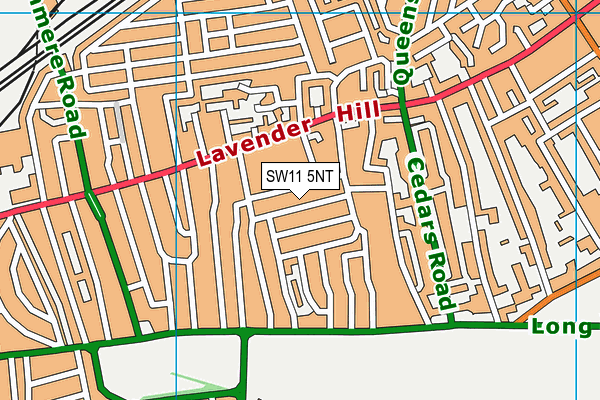 SW11 5NT map - OS VectorMap District (Ordnance Survey)