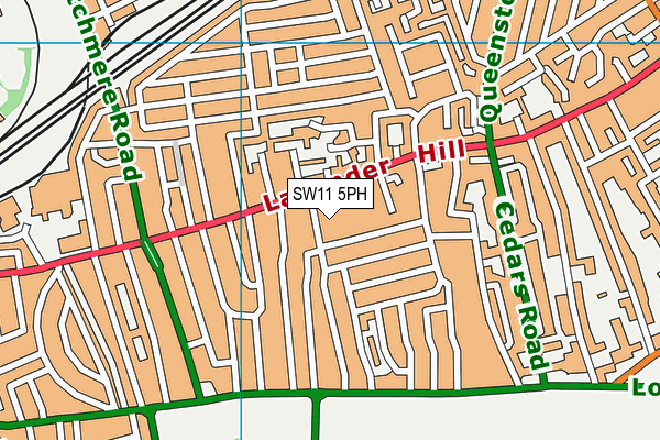 SW11 5PH map - OS VectorMap District (Ordnance Survey)