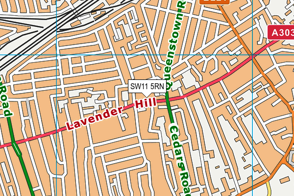 SW11 5RN map - OS VectorMap District (Ordnance Survey)