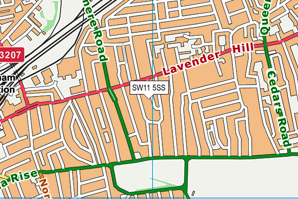 SW11 5SS map - OS VectorMap District (Ordnance Survey)