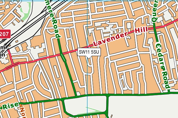 SW11 5SU map - OS VectorMap District (Ordnance Survey)