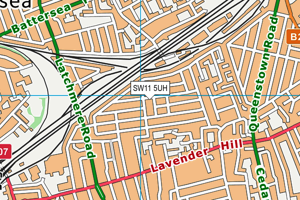 SW11 5UH map - OS VectorMap District (Ordnance Survey)