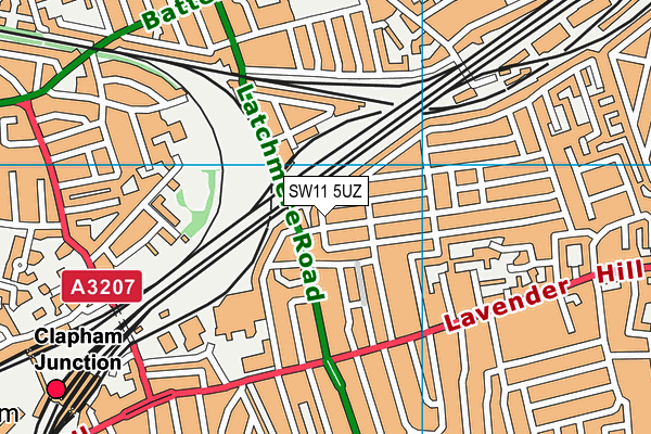 SW11 5UZ map - OS VectorMap District (Ordnance Survey)