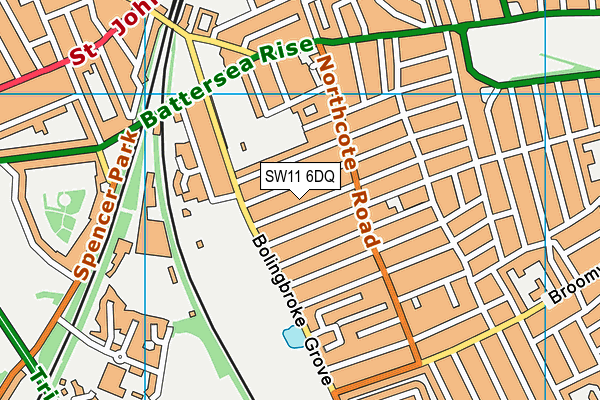 SW11 6DQ map - OS VectorMap District (Ordnance Survey)