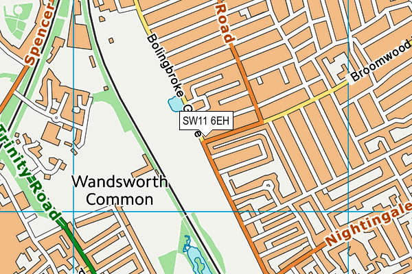 SW11 6EH map - OS VectorMap District (Ordnance Survey)