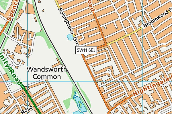 SW11 6EJ map - OS VectorMap District (Ordnance Survey)