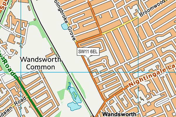 Northcote Lodge School map (SW11 6EL) - OS VectorMap District (Ordnance Survey)