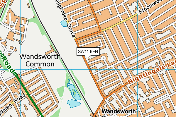 SW11 6EN map - OS VectorMap District (Ordnance Survey)