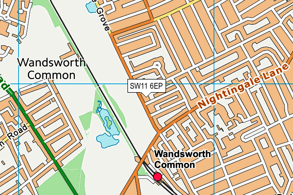 SW11 6EP map - OS VectorMap District (Ordnance Survey)