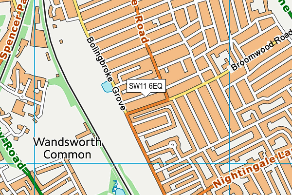 SW11 6EQ map - OS VectorMap District (Ordnance Survey)