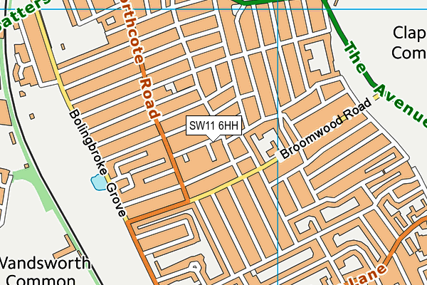 SW11 6HH map - OS VectorMap District (Ordnance Survey)