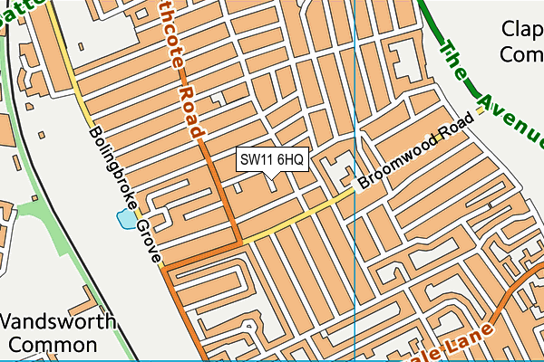 SW11 6HQ map - OS VectorMap District (Ordnance Survey)