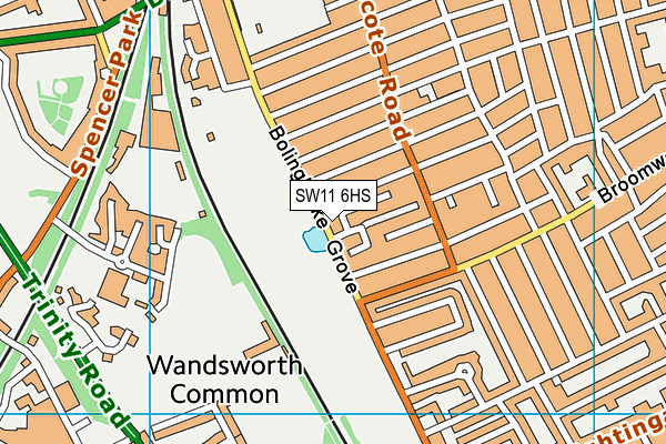 SW11 6HS map - OS VectorMap District (Ordnance Survey)