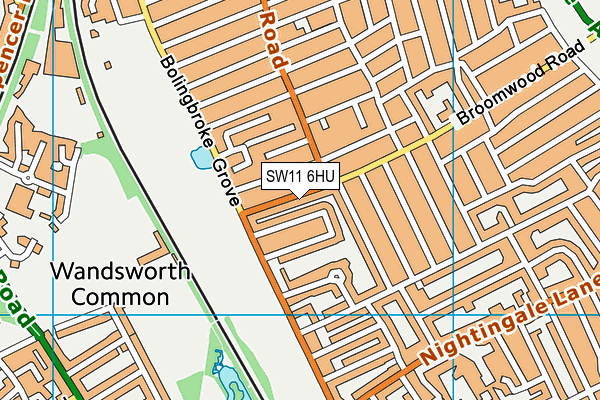 SW11 6HU map - OS VectorMap District (Ordnance Survey)