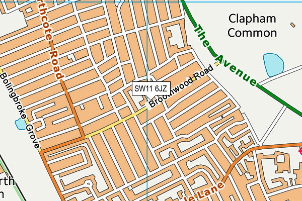 Thomas's Clapham map (SW11 6JZ) - OS VectorMap District (Ordnance Survey)