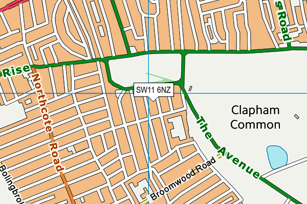 Map of 1 PARK HILL CLAPHAM MANAGEMENT LIMITED at district scale