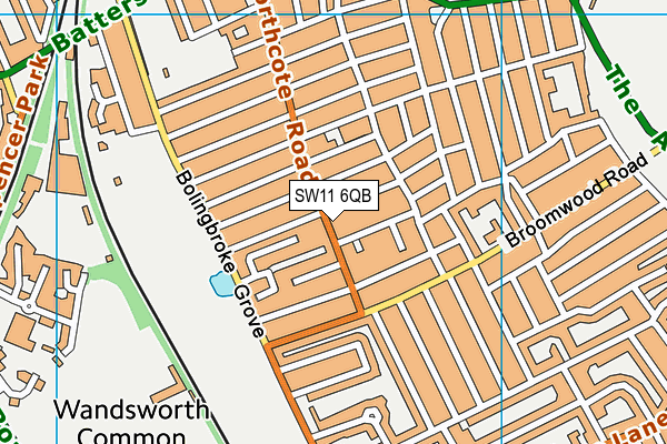 SW11 6QB map - OS VectorMap District (Ordnance Survey)