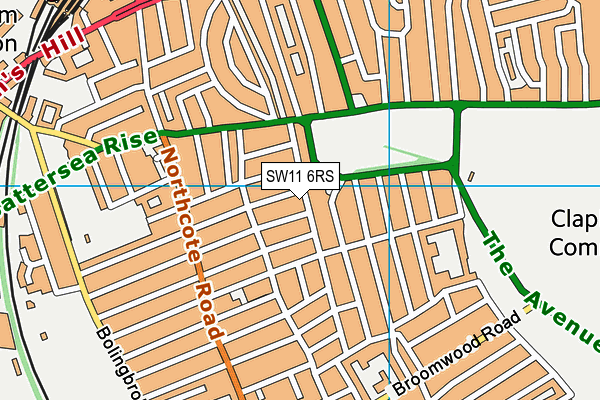Map of 50 LEATHWAITE ROAD (FREEHOLD) LIMITED at district scale