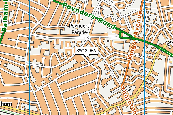 Map of 21 RADBOURNE ROAD FREEHOLD LIMITED at district scale