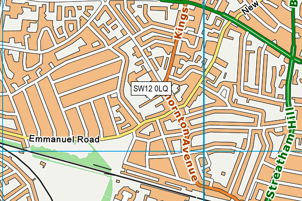 SW12 0LQ map - OS VectorMap District (Ordnance Survey)