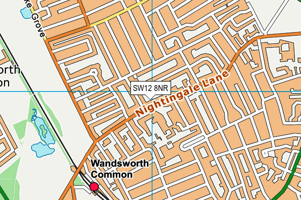 SW12 8NR map - OS VectorMap District (Ordnance Survey)