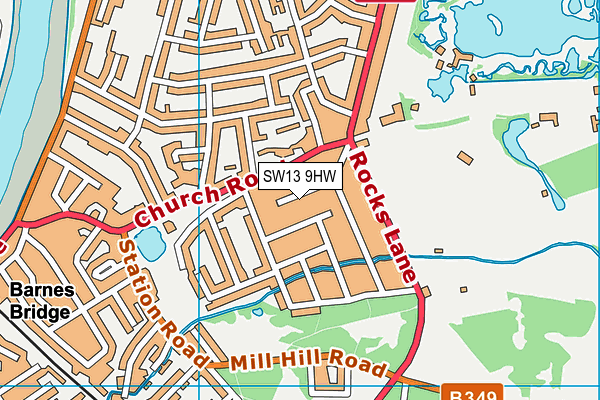 Map of 23A & 23B CUMBERLAND ROAD LTD at district scale