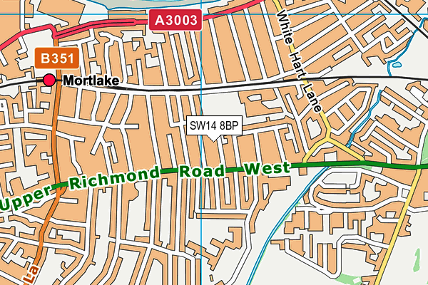 SW14 8BP map - OS VectorMap District (Ordnance Survey)