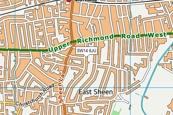Map of OLD CHURCH HOUSE (EAST SHEEN) LIMITED at district scale