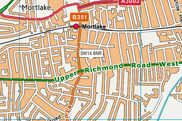 SW14 8NR map - OS VectorMap District (Ordnance Survey)