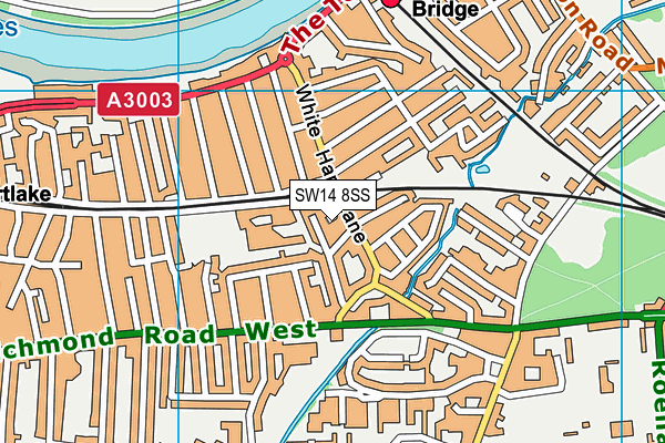 SW14 8SS map - OS VectorMap District (Ordnance Survey)