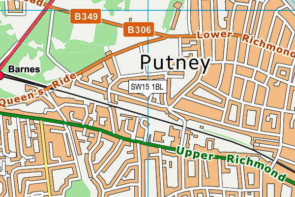 Putney Leisure Centre map (SW15 1BL) - OS VectorMap District (Ordnance Survey)