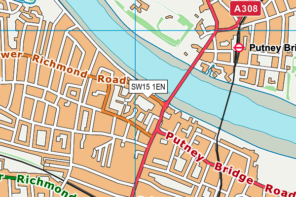 SW15 1EN map - OS VectorMap District (Ordnance Survey)