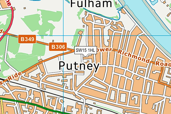 All Saints' CofE Primary School, Putney map (SW15 1HL) - OS VectorMap District (Ordnance Survey)