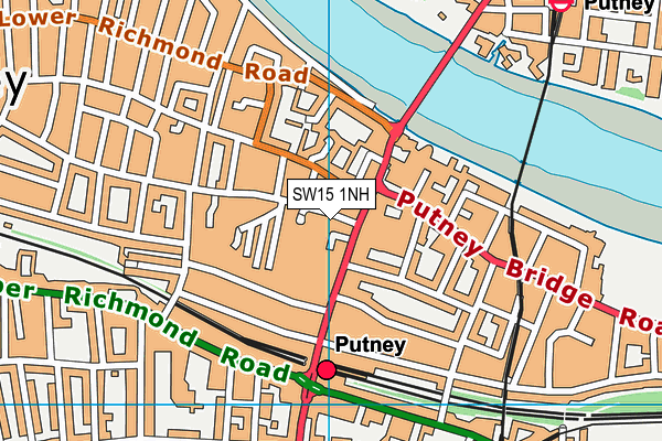 SW15 1NH map - OS VectorMap District (Ordnance Survey)