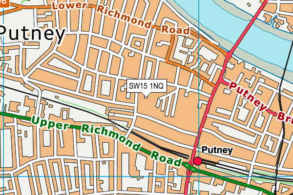 SW15 1NQ map - OS VectorMap District (Ordnance Survey)